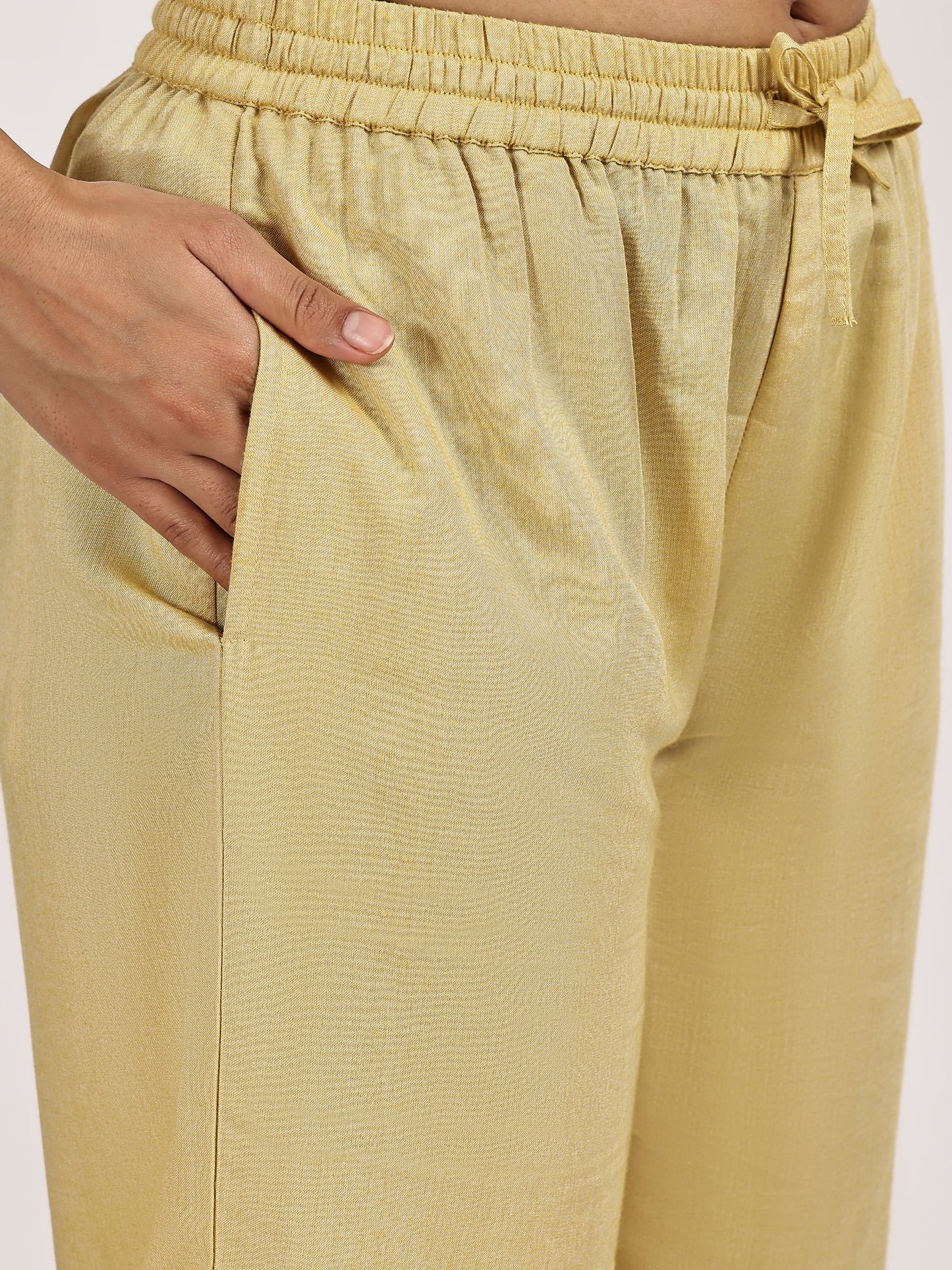 Pastel Stripped Kurta with Solid Pants