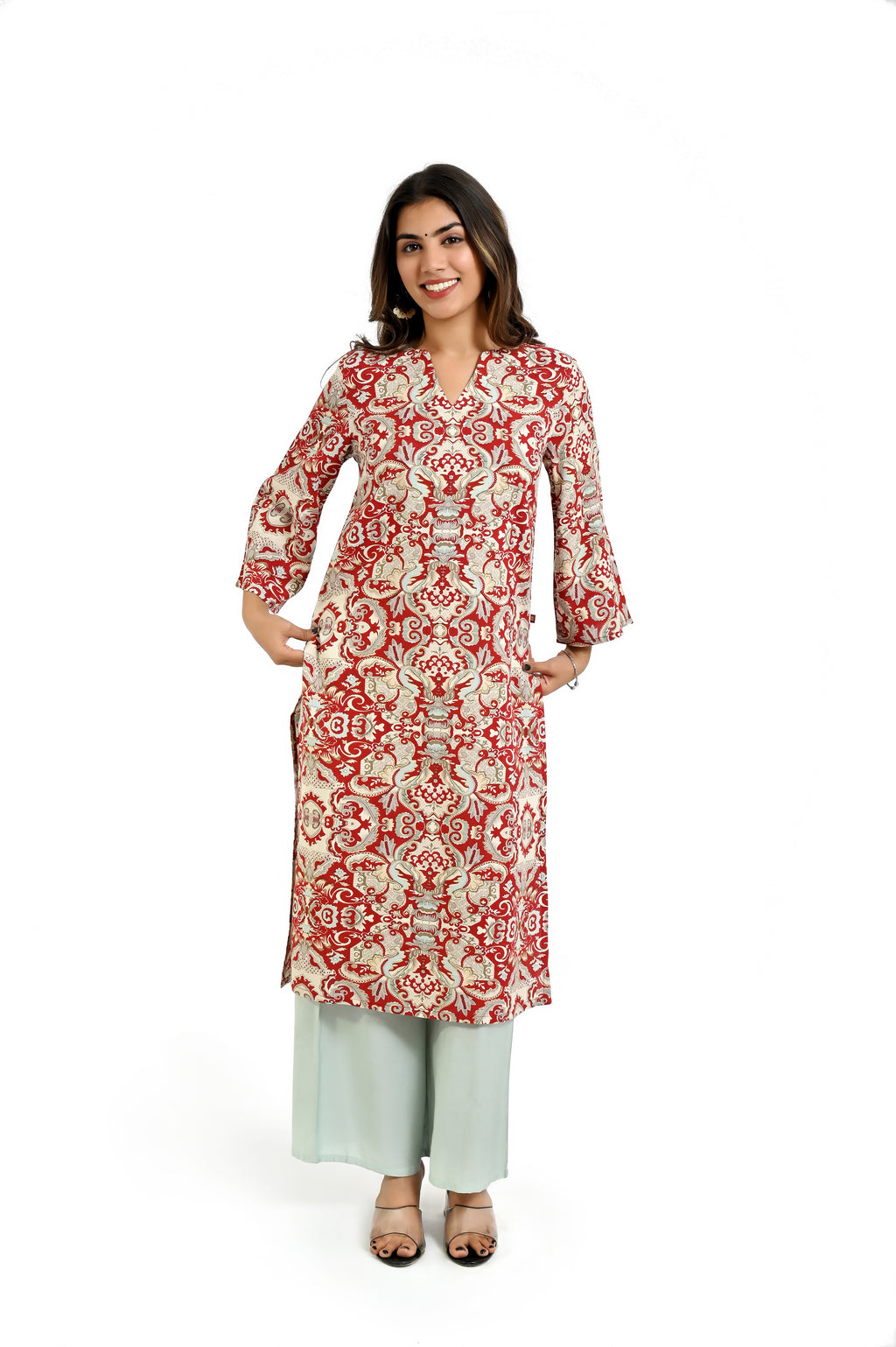 Ruby Red Essence Kurta