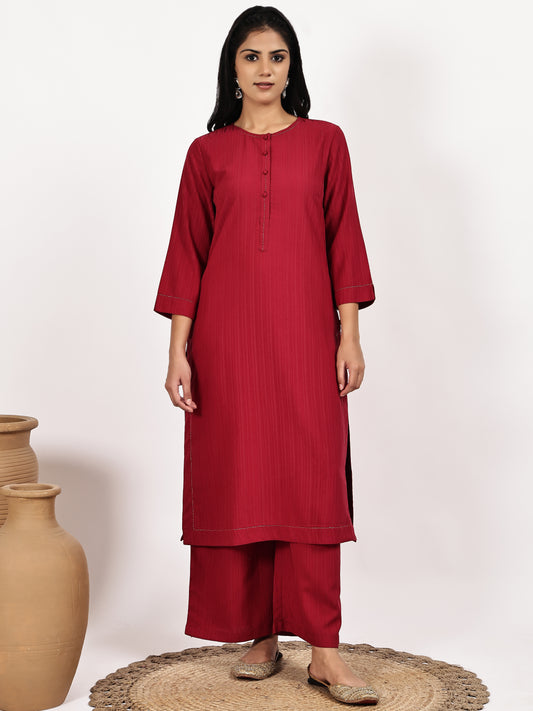Maroon Kurta with palazzo