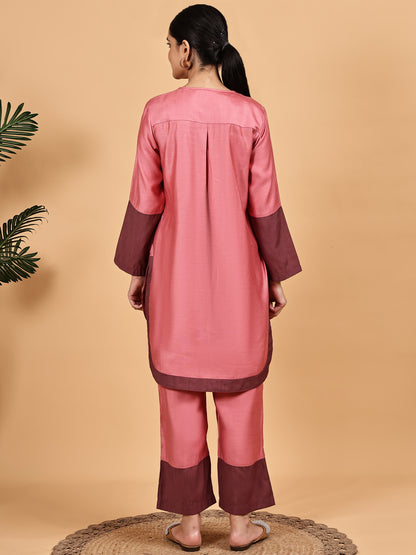 Pink & Maroon Co-ord Set