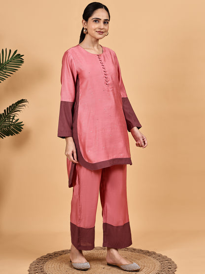 Pink & Maroon Co-ord Set