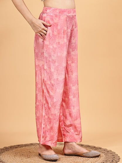 Peach Floral Print Co-ord Set