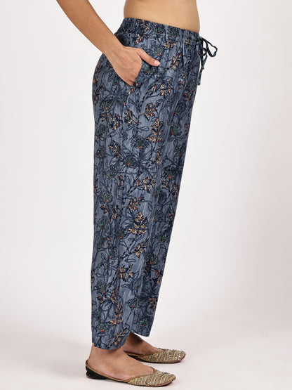 Printed Blue kurta set with dupatta