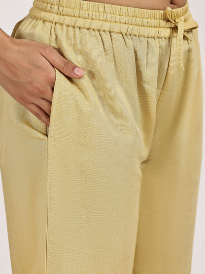 Pastel Stripped Kurta with Solid Pants