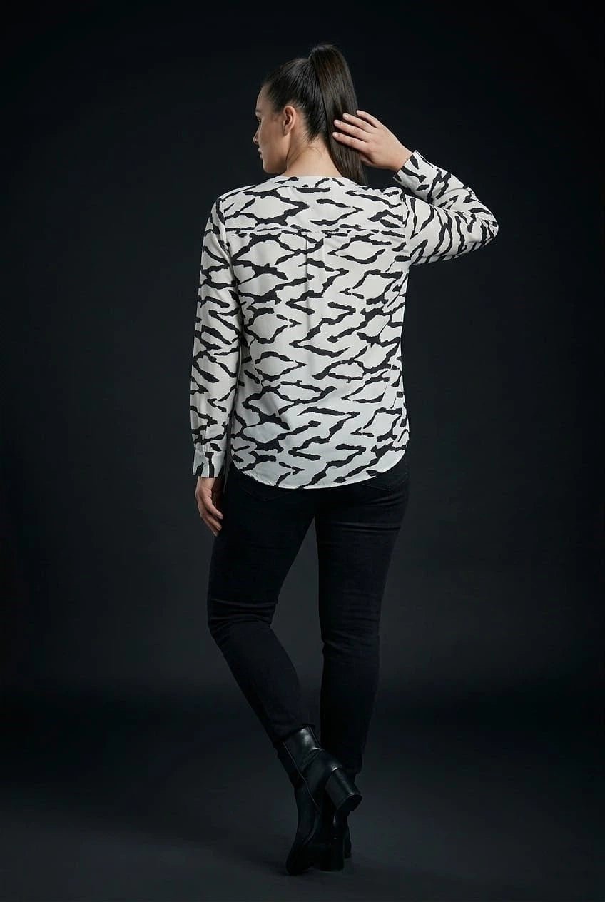 Bold Contrast Zebra Print Everyday Top - The Bebla