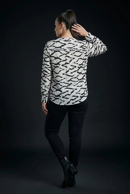 Bold Contrast Zebra Print Everyday Top - The Bebla