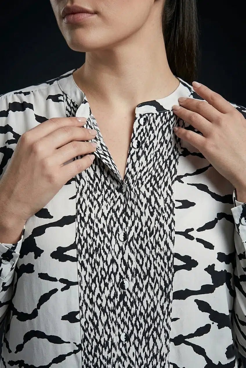 Bold Contrast Zebra Print Everyday Top - The Bebla