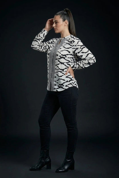 Bold Contrast Zebra Print Everyday Top - The Bebla