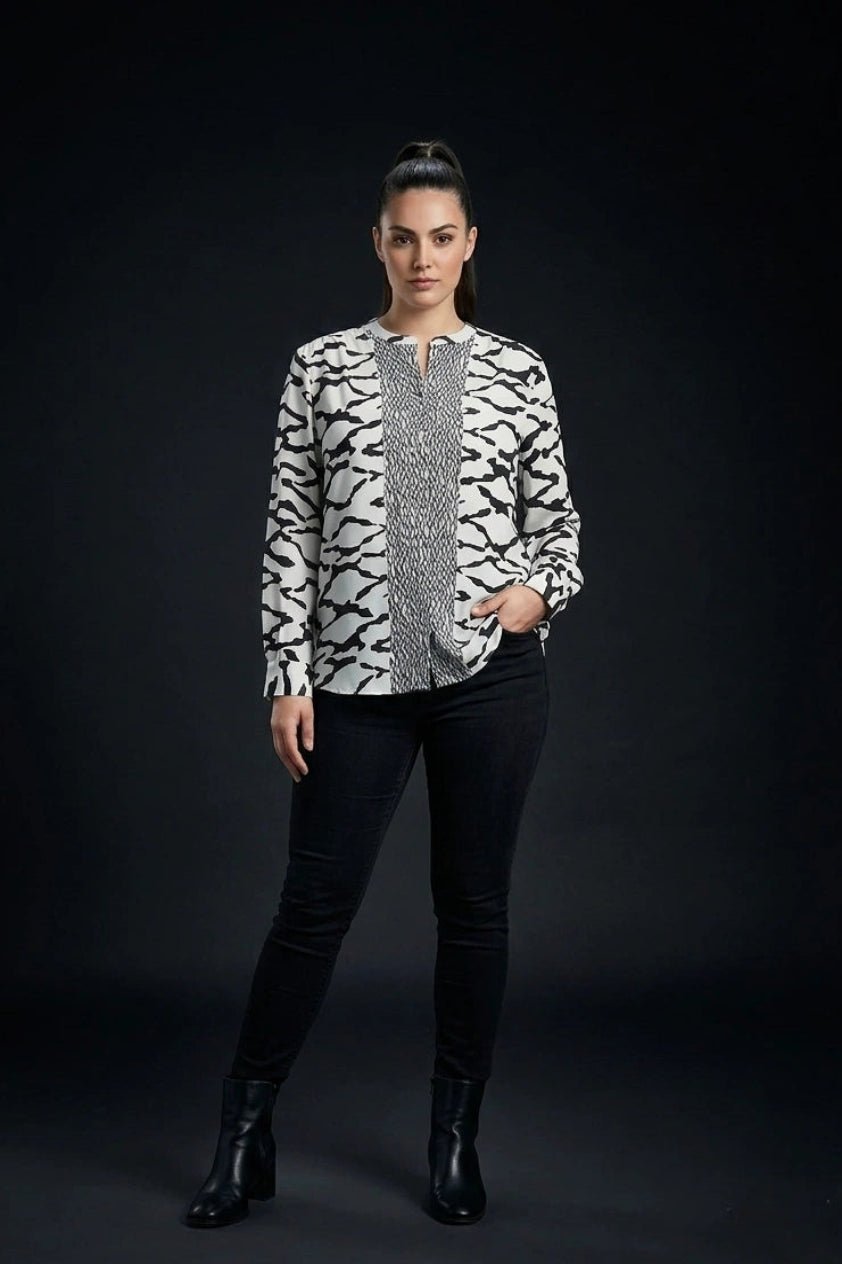 Bold Contrast Zebra Print Everyday Top - The Bebla