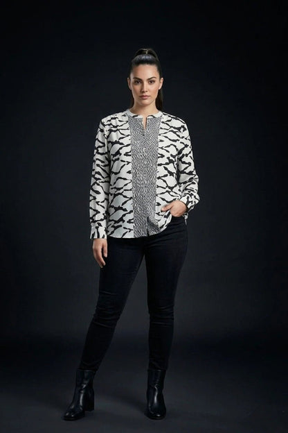 Bold Contrast Zebra Print Everyday Top - The Bebla