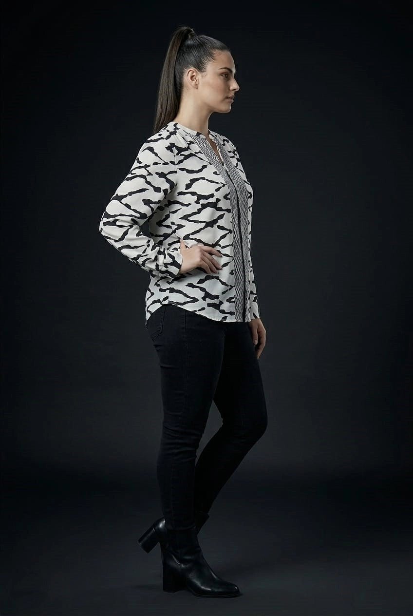 Bold Contrast Zebra Print Everyday Top - The Bebla