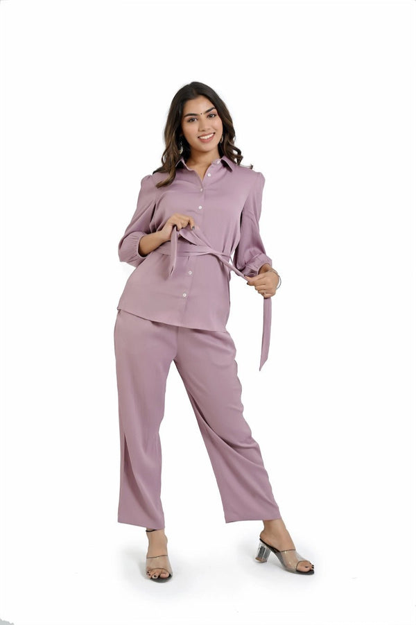 Dusty Lavender Co-Ord Set With Subtle Elegance