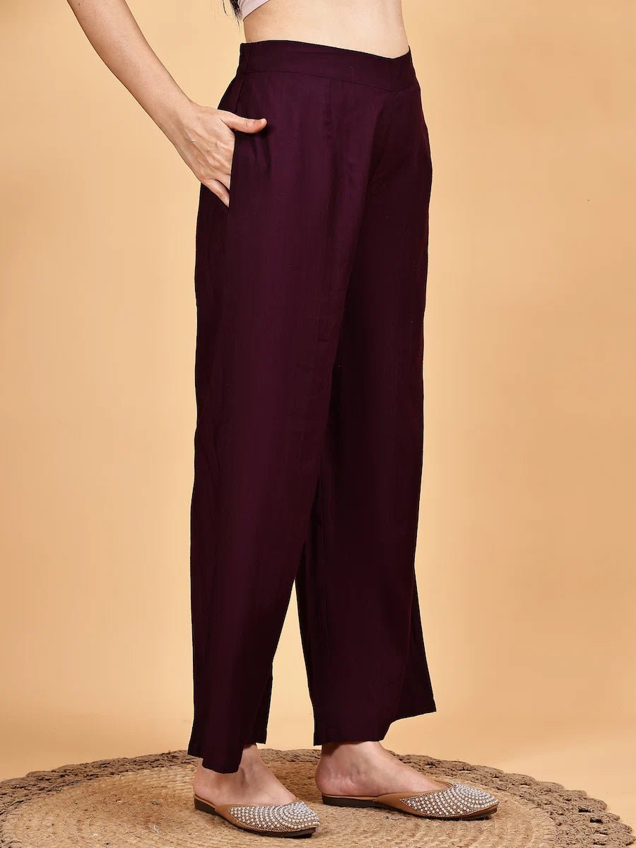 Maroon Floral Printed Kurta Set with Dupatta – Elegant Kurta Set for Women - The Bebla