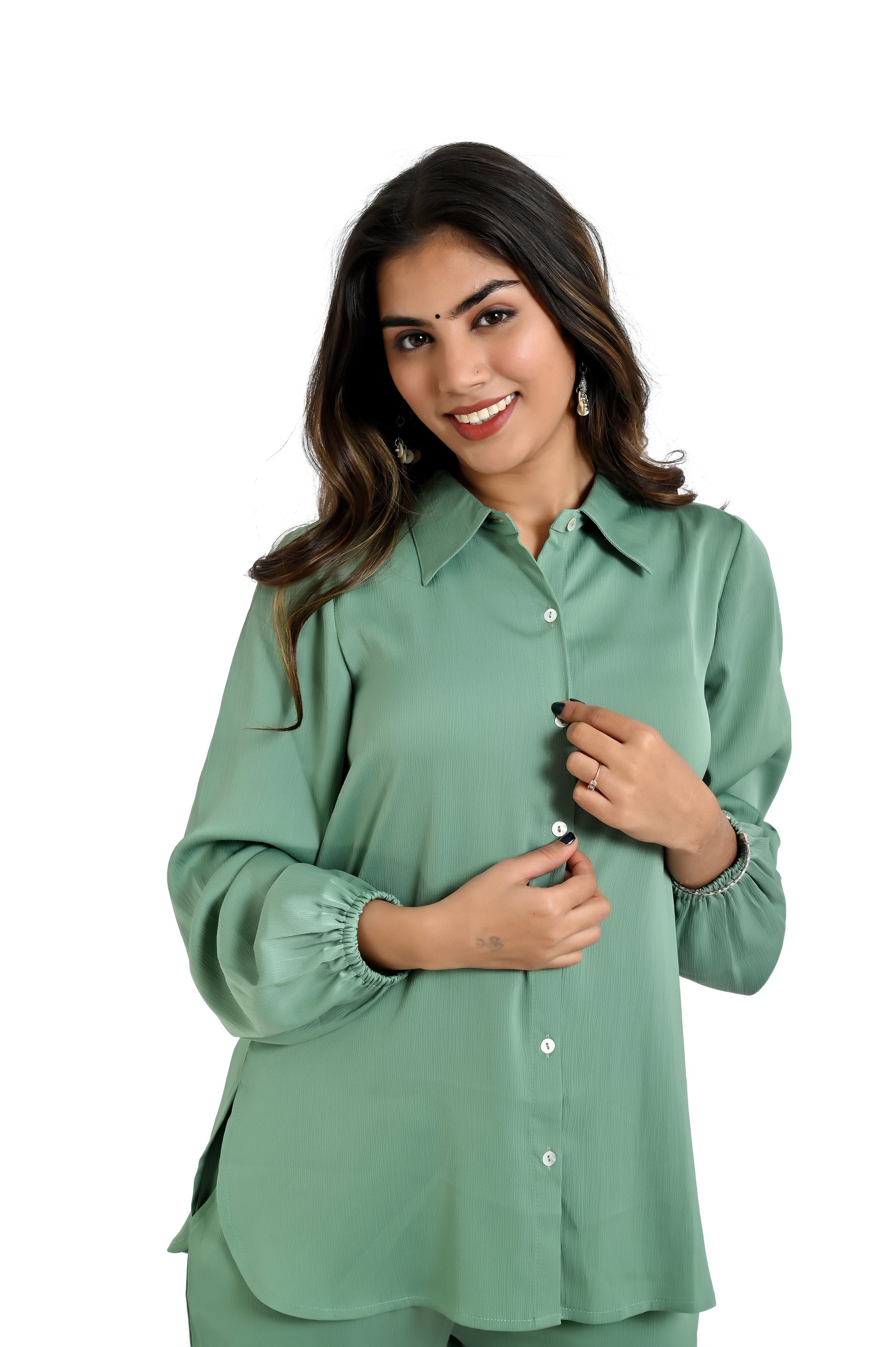 Mint Green Co - Ord Set for Women - The Bebla