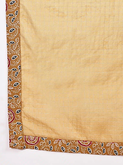 Mustard Printed Kurta Set with Premium Dupatta - The Bebla