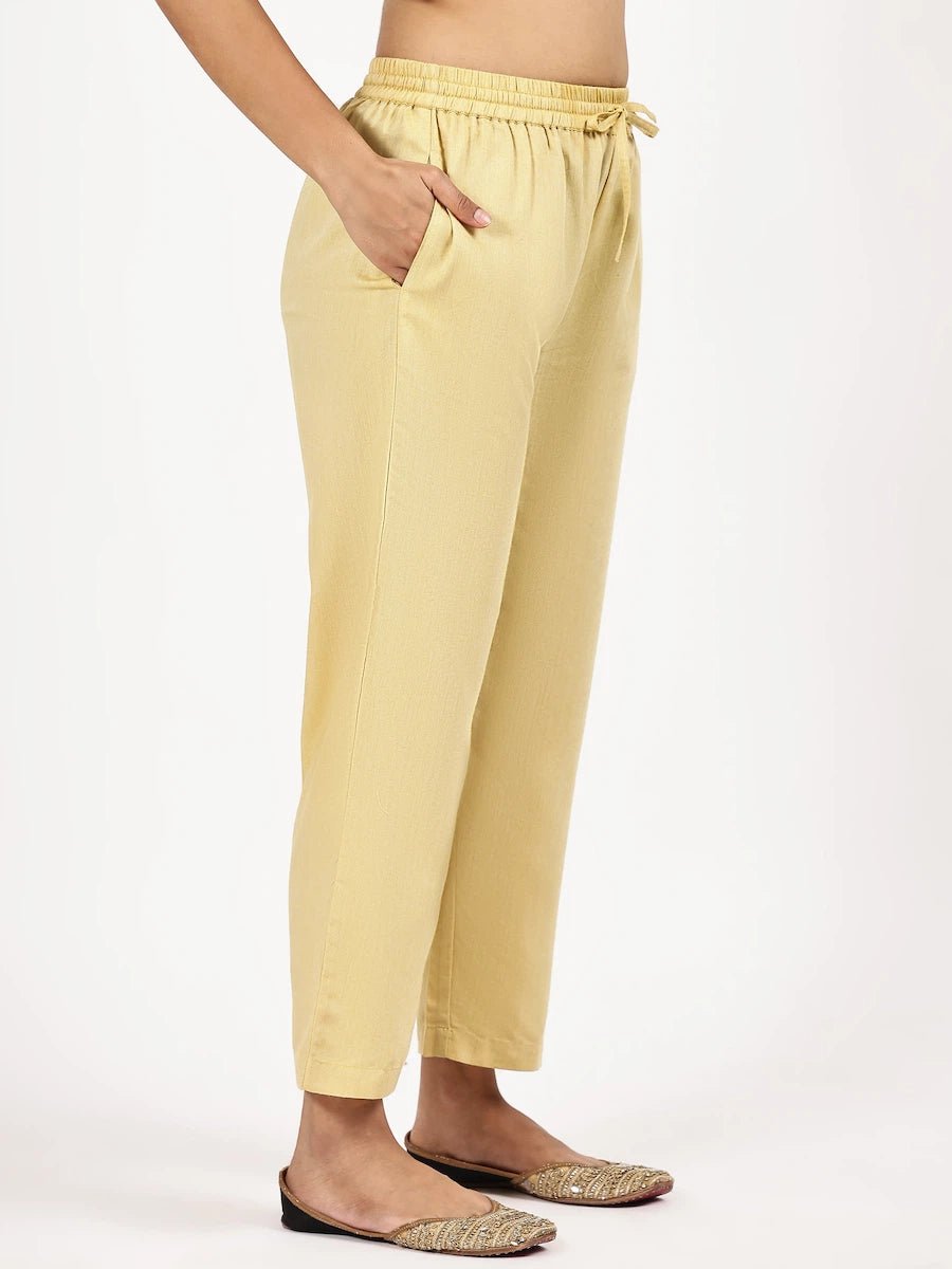 Pastel Stripped Kurta with Solid Pants - The Bebla