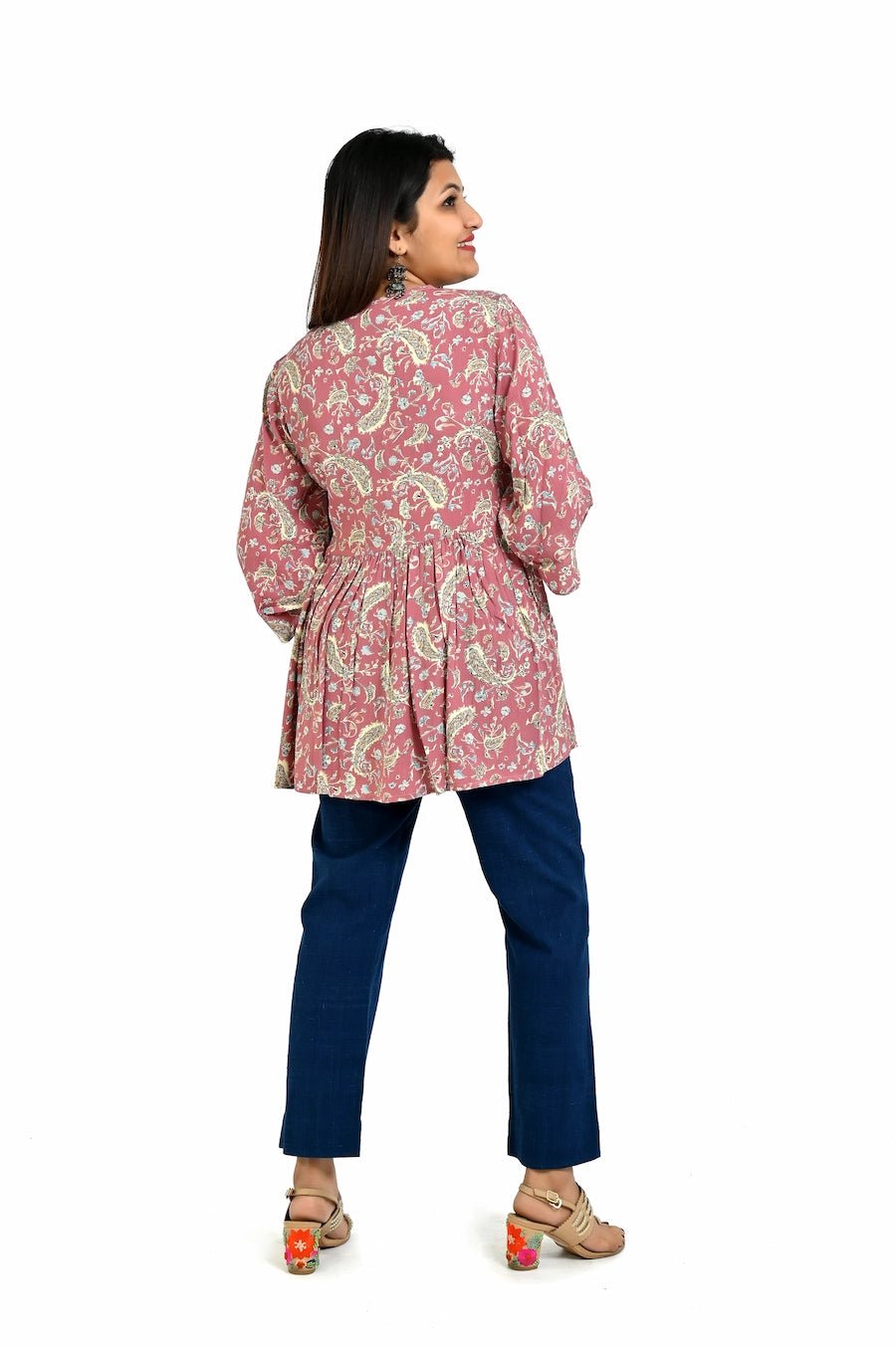 Pink Printed Elegant Top for Women’s Casual Wear - The Bebla