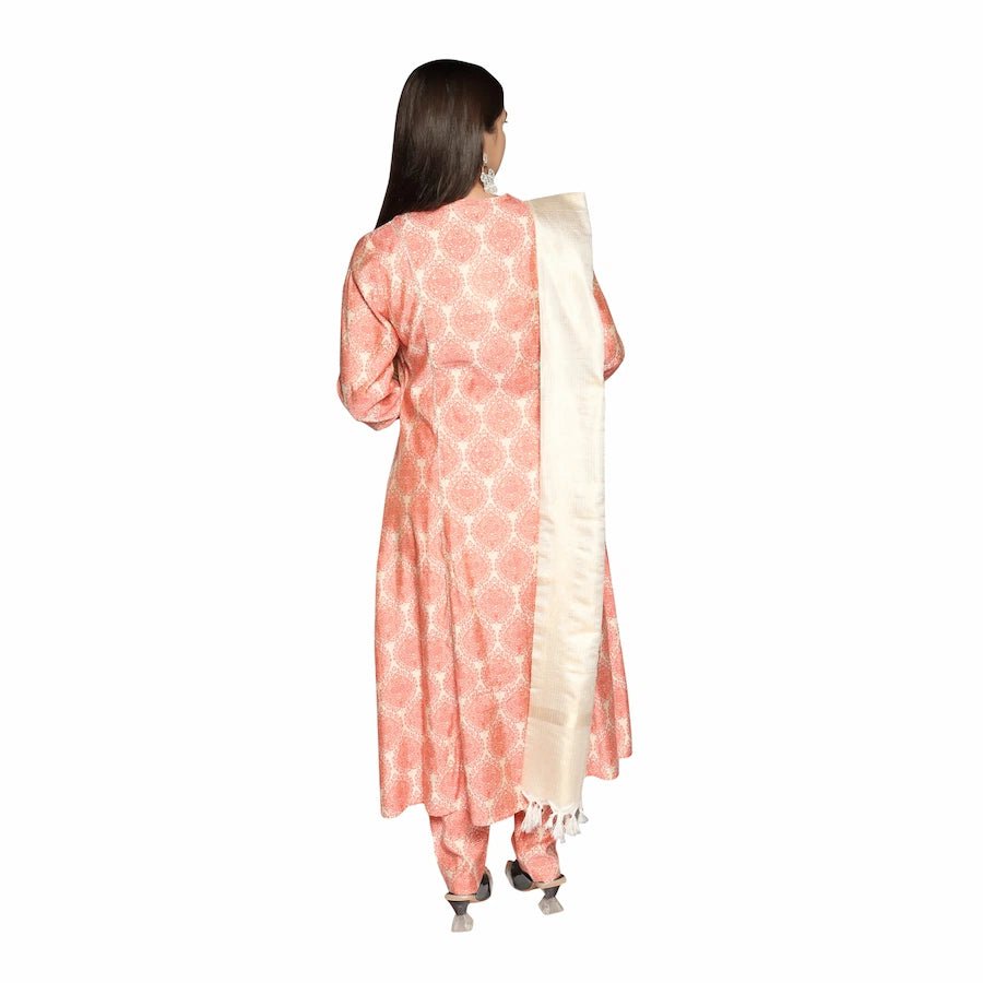 Printed Kurta Set with Pants and Dupatta - The Bebla