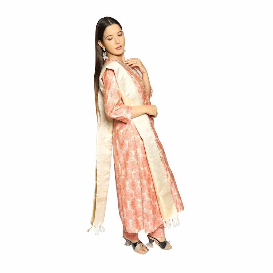 Printed Kurta Set with Pants and Dupatta - The Bebla