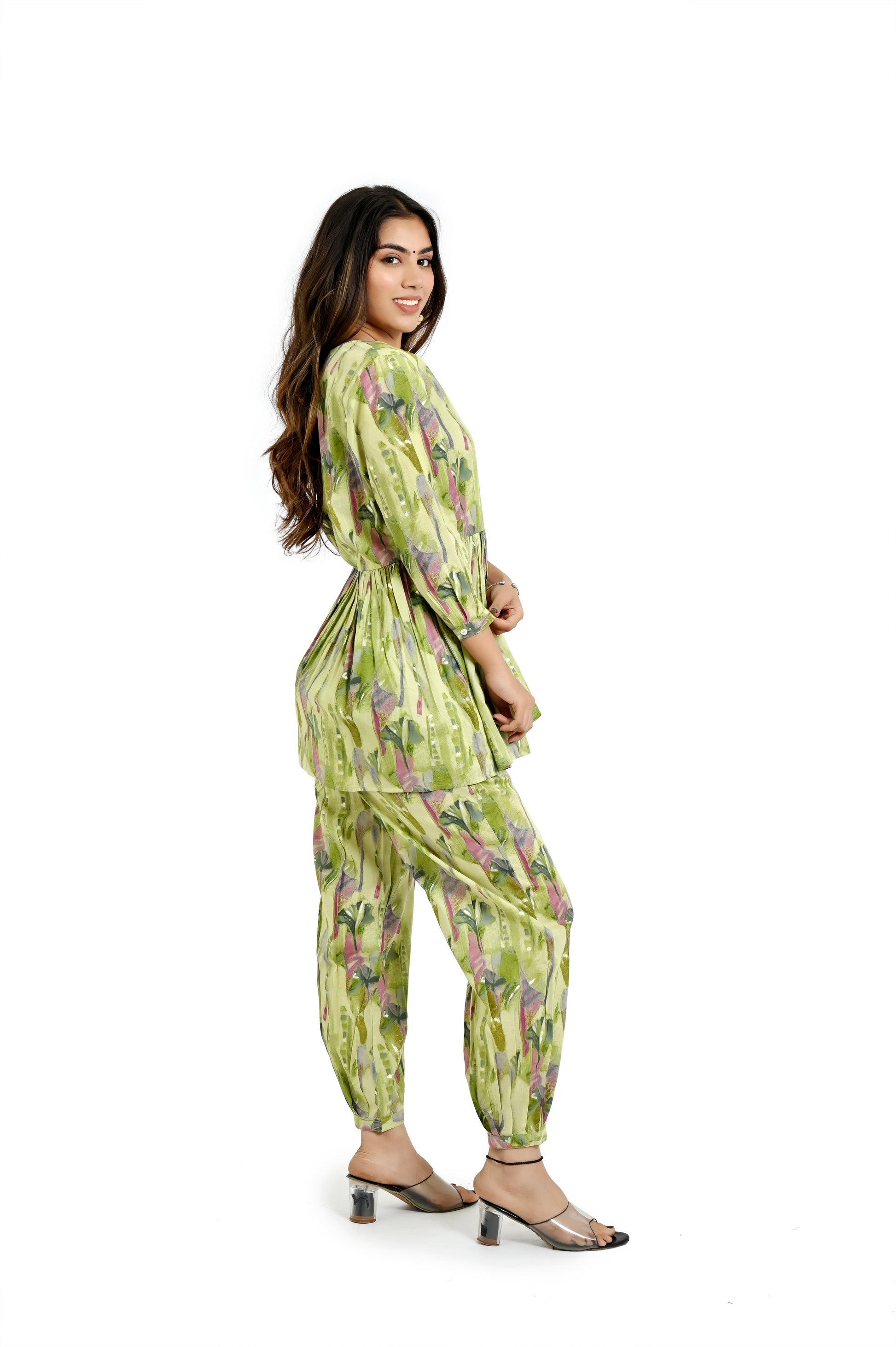 Stylish Light Green Co - Ord Set for Summer Look - The Bebla