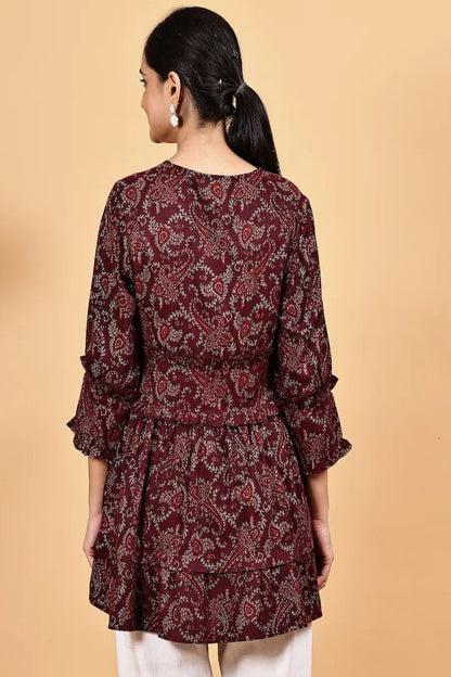 V neck waist gathered peplum top - The Bebla