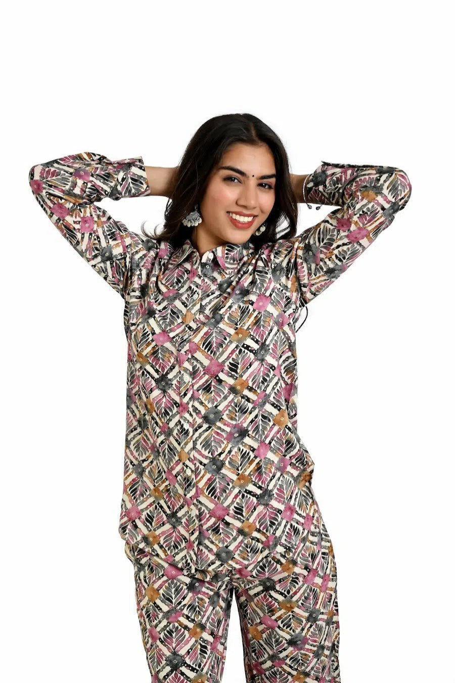 Women’s Abstract Multicolor Co - Ord Set for Summer - The Bebla