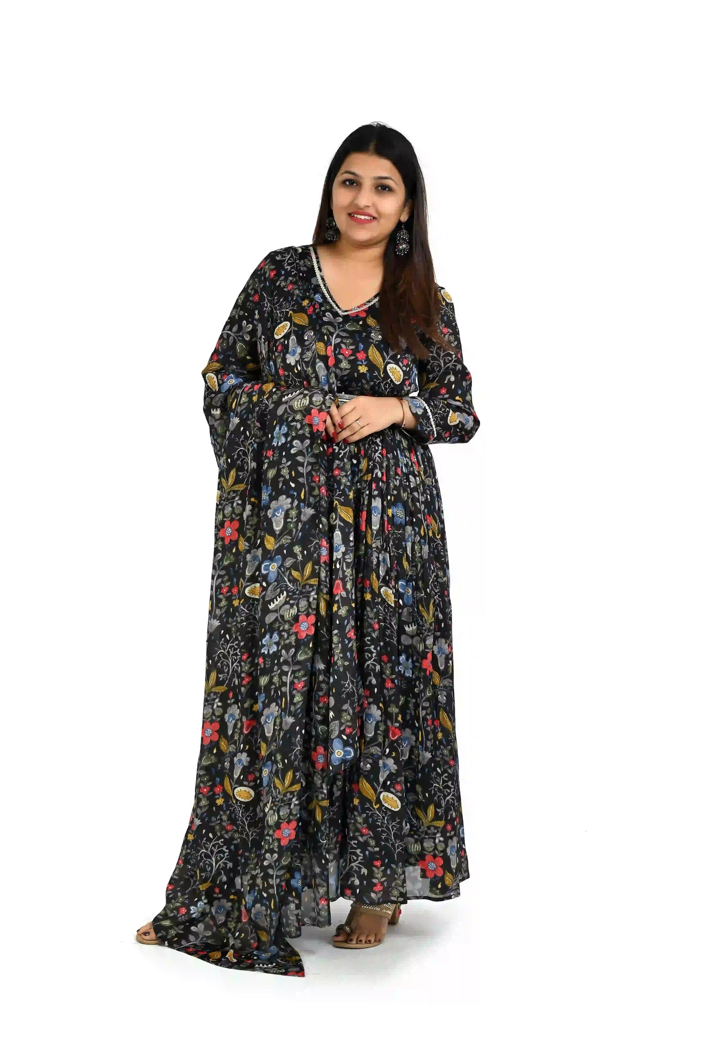 Women’s Black Floor - Length Gown for Special Occasions - The Bebla