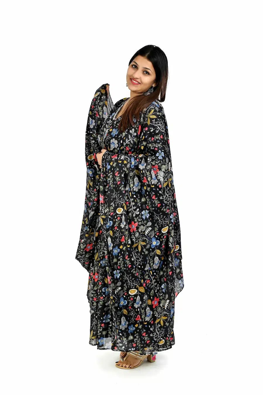 Women’s Black Floor - Length Gown for Special Occasions - The Bebla