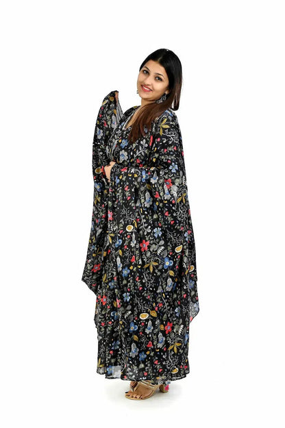 Women’s Black Floor - Length Gown for Special Occasions - The Bebla