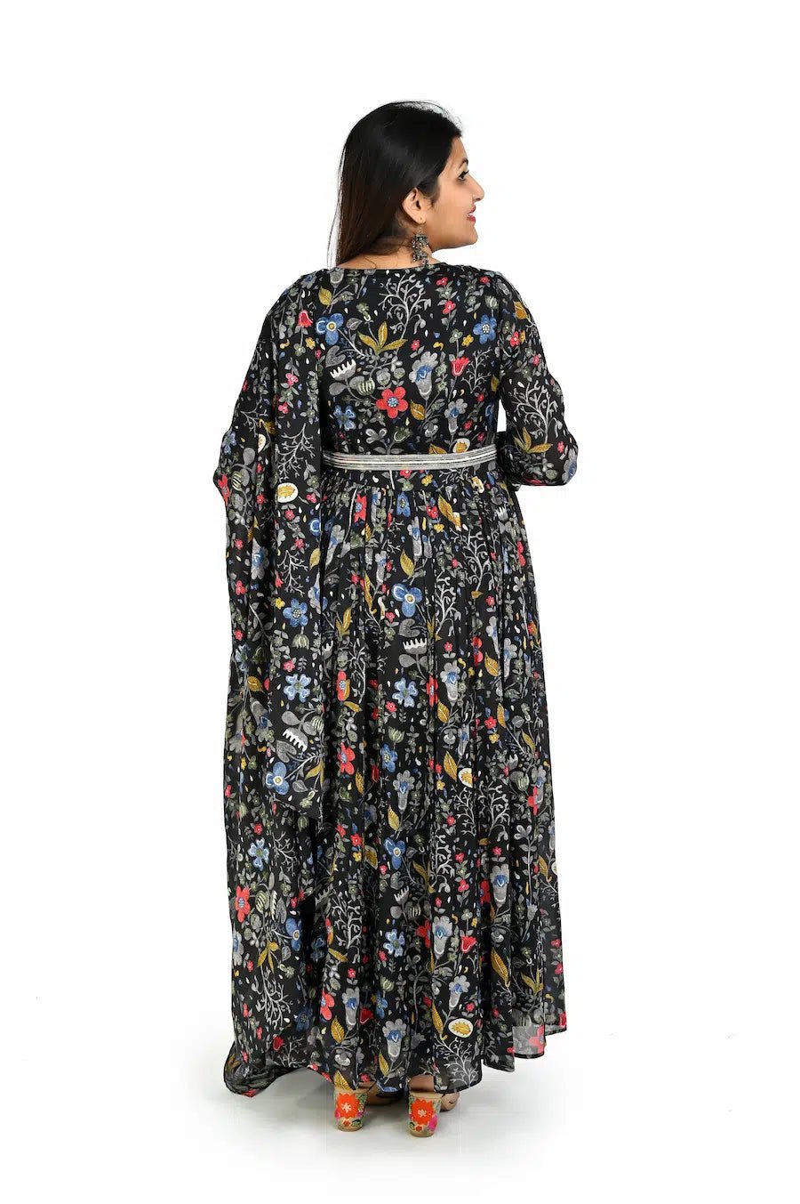 Women’s Black Floor - Length Gown for Special Occasions - The Bebla