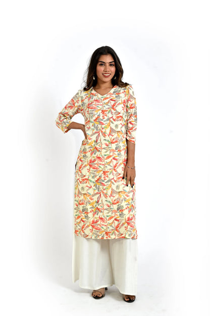 Yellow Sunlit Harmony Kurta - The Bebla